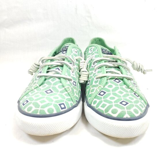 Sperry Top-Sider Sneakers Women's Size 10 Green Canvas - Picture 6 of 8